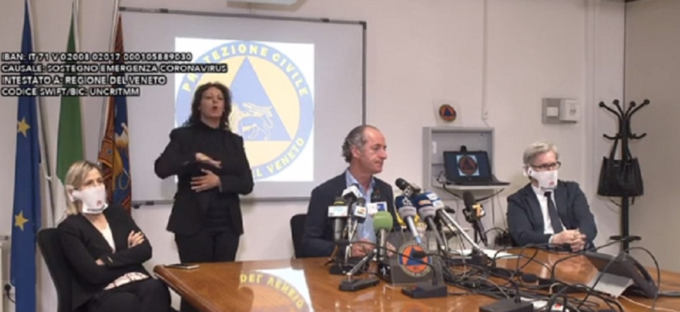 Coronavirus in Veneto, altri 24 positivi e 5 morti